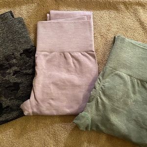 3 SHEIN Athletic high stretch camo print sports leggings size large